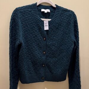 LOFT Women's Deep Teal Cardigan